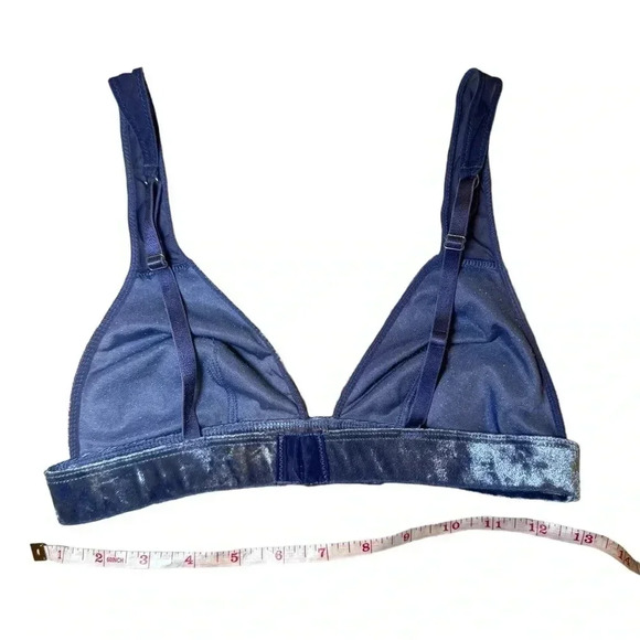 Royal Blue Velvet Bralette Size Small - Picture 6 of 7